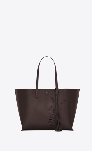 shopping bag saint laurent E/W in perforated vintage leather